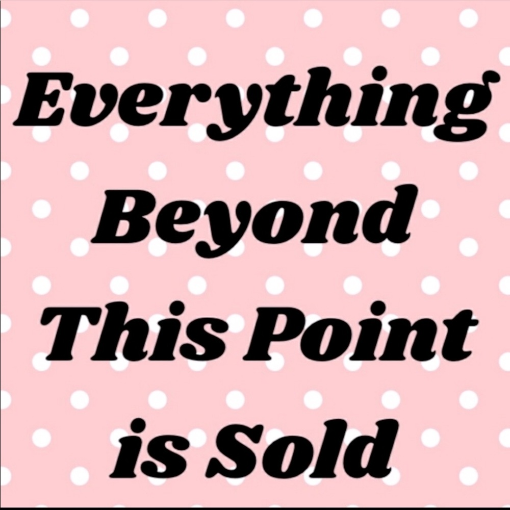 Sold items.